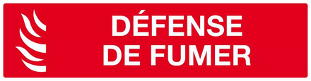 DEFENSE DE FUMER (INCENDIE) 200x52mm TALIAPLAST - 620118