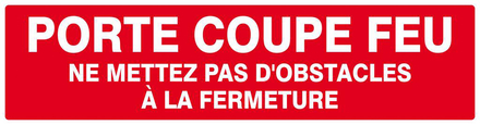 PORTE COUPE-FEU (+ texte) 200x52mm TALIAPLAST - 620121
