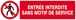 ENTREE INTERDITE SANS MOTIF DE SERVICE 200x52mm TALIAPLAST - 620206