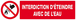 INTERDICTION D'ETEINDRE AVEC DE L'EAU 200x52mm TALIAPLAST - 620213