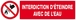 INTERDICTION D'ETEINDRE AVEC DE L'EAU 200x52mm TALIAPLAST - 620213