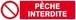 Panneau rigide PECHE INTERDITE 200x52mm TALIAPLAST - 620215