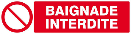 BAIGNADE INTERDITE 200x52mm TALIAPLAST - 620218