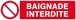 BAIGNADE INTERDITE 200x52mm TALIAPLAST - 620218