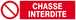 CHASSE INTERDITE 200x52mm TALIAPLAST - 620219