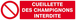Panneau rigide CUEILLETTE DES CHAMPIGNONS INTERDITE 200x52mm TALIAPLAST - 620221