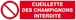 Panneau rigide CUEILLETTE DES CHAMPIGNONS INTERDITE 200x52mm TALIAPLAST - 620221