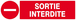 SORTIE INTERDITE 200x52mm TALIAPLAST - 620224