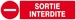 SORTIE INTERDITE 200x52mm TALIAPLAST - 620224