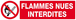 FLAMMES NUES INTERDITES 200x52mm TALIAPLAST - 620226