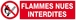 FLAMMES NUES INTERDITES 200x52mm TALIAPLAST - 620226