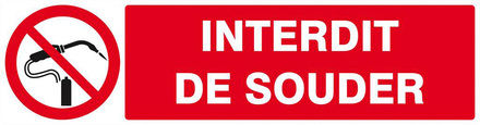INTERDIT DE SOUDER 200x52mm TALIAPLAST - 620232