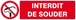 INTERDIT DE SOUDER 200x52mm TALIAPLAST - 620232