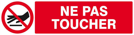 INTERDICTION DE TOUCHER 200x52mm TALIAPLAST - 620234