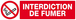 INTERDICTION DE FUMER 200x52mm TALIAPLAST - 620236
