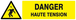 Panneau rigide DANGER HAUTE TENSION 200x52mm TALIAPLAST - 620302