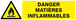 Panneau rigide DANGER, MATIERES INFLAMMABLES 200x52mm TALIAPLAST - 620303