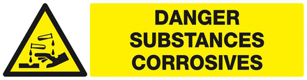 DANGER, SUBSTANCES CORROSIVES 200x52mm TALIAPLAST - 620309