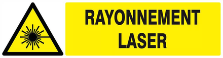 Panneau rigide DANGER, RAYONNEMENT LASER 200x52mm TALIAPLAST - 620316
