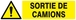 Panneau rigide DANGER SORTIE DE CAMIONS 200x52mm TALIAPLAST - 620319