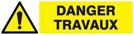 DANGER TRAVAUX 200x52mm TALIAPLAST - 620322