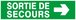 SORTIE DE SECOURS FLECHE A DROITE 200x52mm TALIAPLAST - 620415