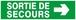 SORTIE DE SECOURS FLECHE A DROITE 200x52mm TALIAPLAST - 620415