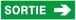 SORTIE FLECHE A DROITE 200x52mm TALIAPLAST - 620417