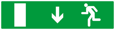 EVACUATION SORTIE BAS GAUCHE 200x52mm TALIAPLAST - 620425