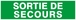 SORTIE DE SECOURS 200x52mm TALIAPLAST - 620432