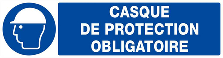 CASQUE DE PROTECTION OBLIGATOIRE 200x52mm TALIAPLAST - 620503