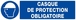 CASQUE DE PROTECTION OBLIGATOIRE 200x52mm TALIAPLAST - 620503