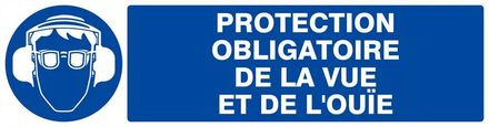 PROTECTION OBLIGATOIRE VUE/OUIE 200x52mm TALIAPLAST - 620508