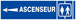 ASCENSEUR FLECHE A GAUCHE 200x52mm TALIAPLAST - 620603