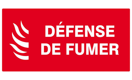 DEFENSE DE FUMER (INCENDIE) 330x200mm TALIAPLAST - 621118