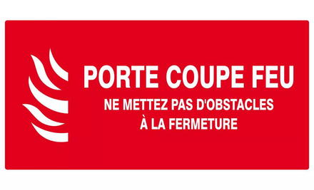 PORTE COUPE-FEU (+ texte) 330x200mm TALIAPLAST - 621121