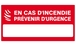 EN CAS D'INCENDIE PREVENIR D'URGENCE 330x200mm TALIAPLAST - 621122