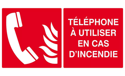 TELEPHONE A UTILISER EN CAS D'INCENDIE 330x200mm TALIAPLAST - 621126