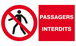 PASSAGERS INTERDITS 330x200mm TALIAPLAST - 621202