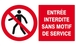 ENTREE INTERDITE SANS MOTIF DE SERVICE 330x200mm TALIAPLAST - 621206