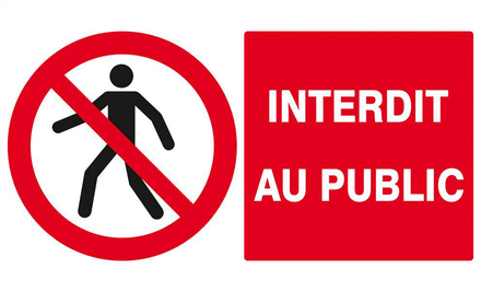 INTERDIT AU PUBLIC 330x200mm TALIAPLAST - 621208