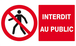 INTERDIT AU PUBLIC 330x200mm TALIAPLAST - 621208