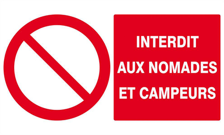 INTERDIT AUX NOMADES ET CAMPEURS 330x200mm TALIAPLAST - 621211