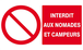 INTERDIT AUX NOMADES ET CAMPEURS 330x200mm TALIAPLAST - 621211
