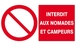 INTERDIT AUX NOMADES ET CAMPEURS 330x200mm TALIAPLAST - 621211