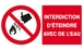 INTERDICTION D'ETEINDRE AVEC DE L'EAU 330x200mm TALIAPLAST - 621213