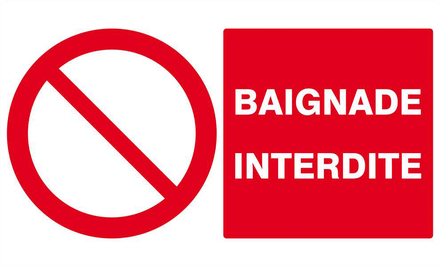 BAIGNADE INTERDITE 330x200mm TALIAPLAST - 621218