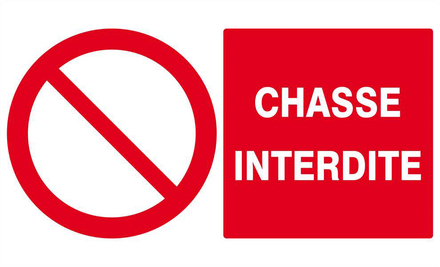CHASSE INTERDITE 330x200mm TALIAPLAST - 621219