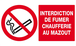 INTERDICTION DE FUMER CHAUFFERIE AU MAZOUT 330x200mm TALIAPLAST - 621223