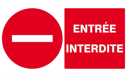ENTREE INTERDITE 330x200mm TALIAPLAST - 621225